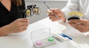 Leczenie zespołu śniegu optycznego z użyciem filtrów barwnych w okularach i soczewkach kontaktowych.